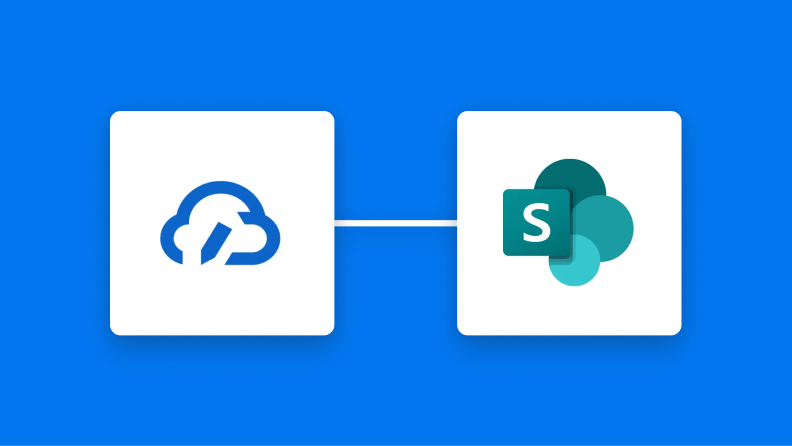 クラウドサインとMicrosoft SharePointの連携イメージ