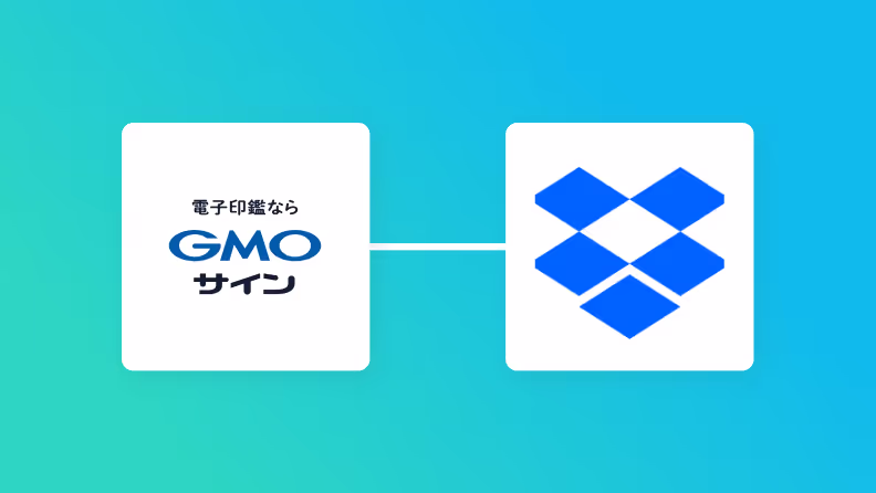 GMOサインとDropboxの連携イメージ