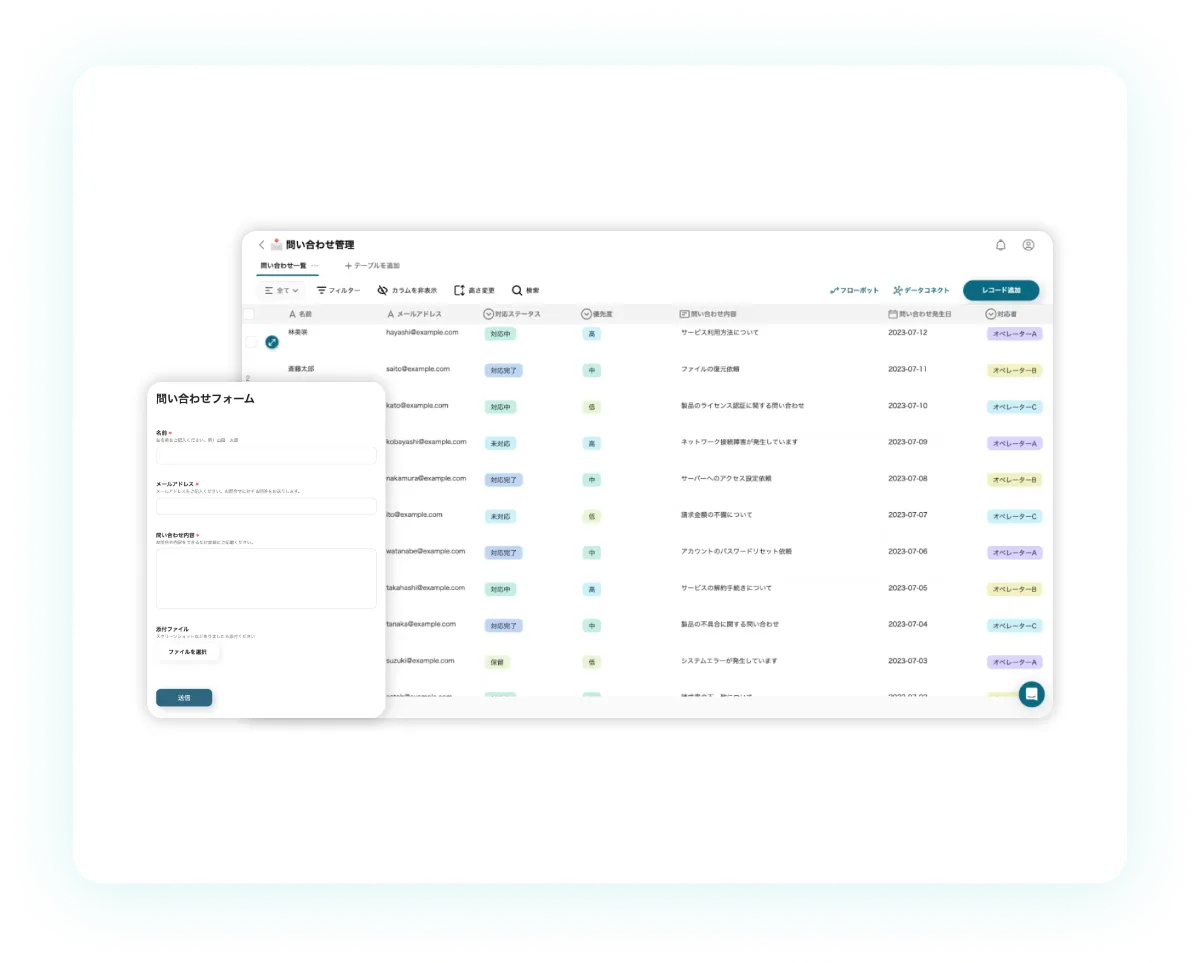 カスタマーサポート業務をノーコードで自動化！