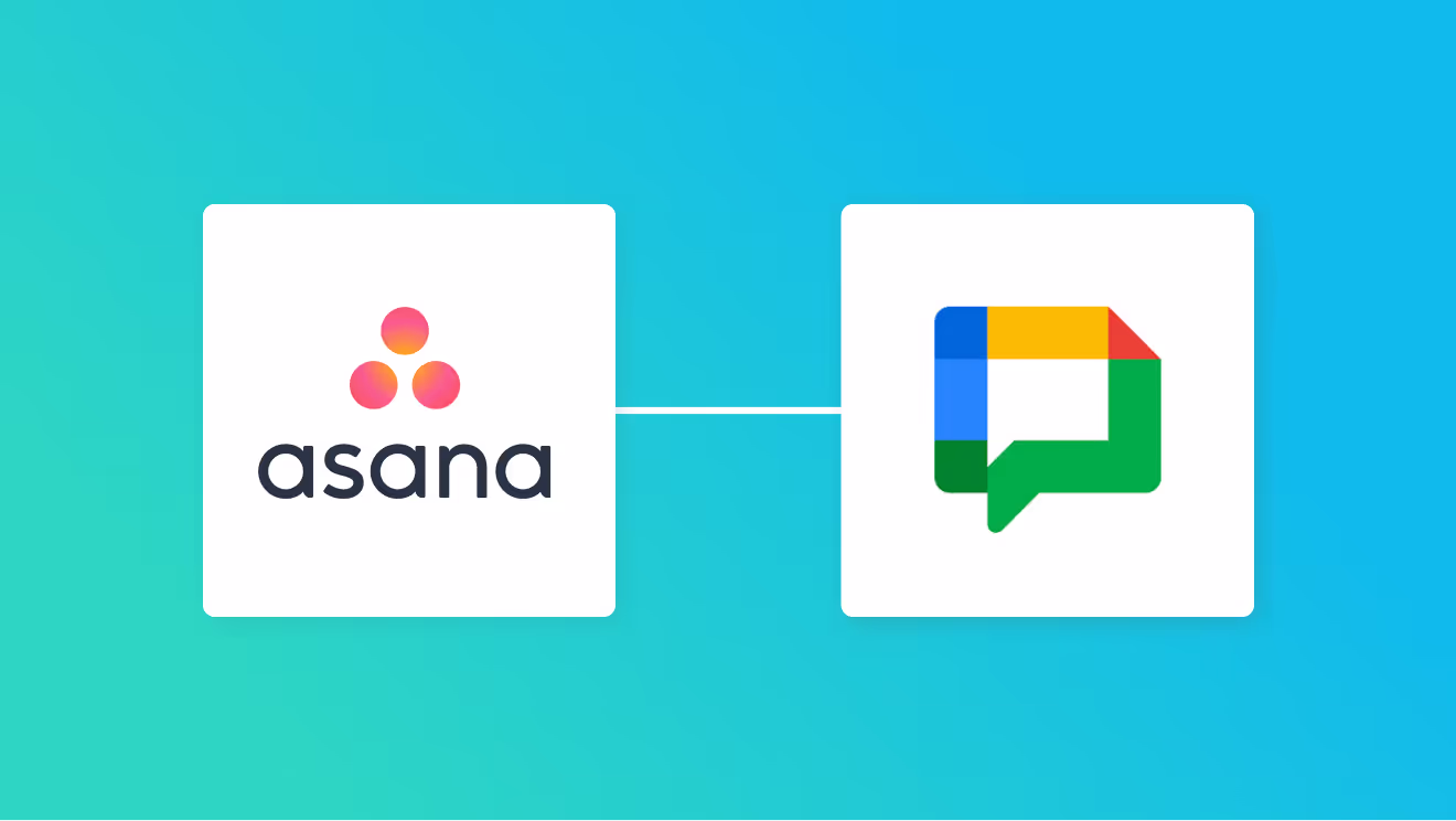 AsanaとGoogle Chatの連携イメージ