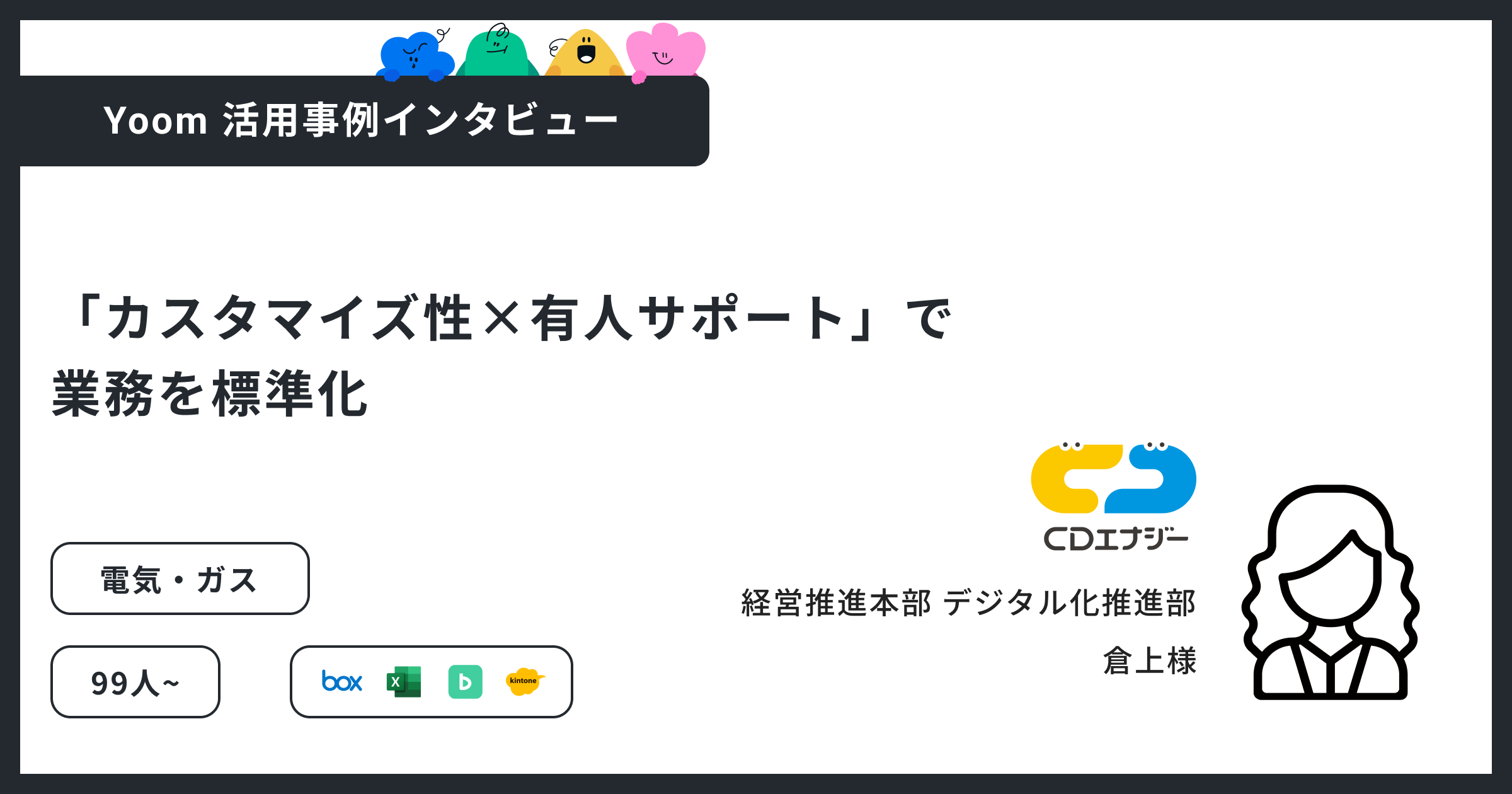 「カスタマイズ性×有人サポート」で業務を標準化｜ＣＤエナジーダイレクトがYoomを導入