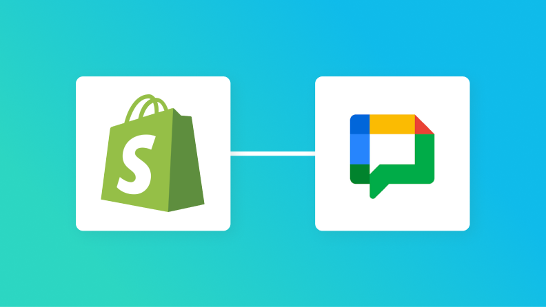 ShopifyとGoogle Chatの連携イメージ