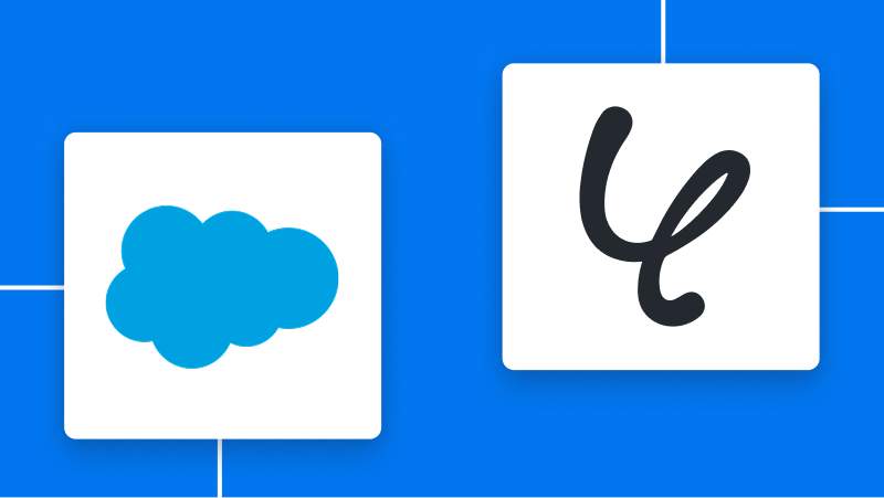 SalesforceとYoomの連携イメージ