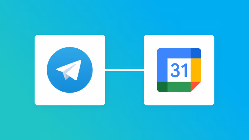 TelegramとGoogleカレンダーの連携イメージ