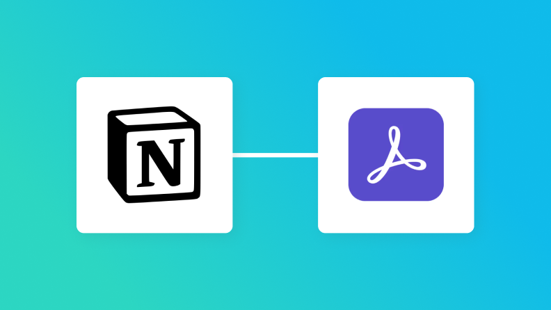 NotionとAdobe Acrobat Signの連携イメージ