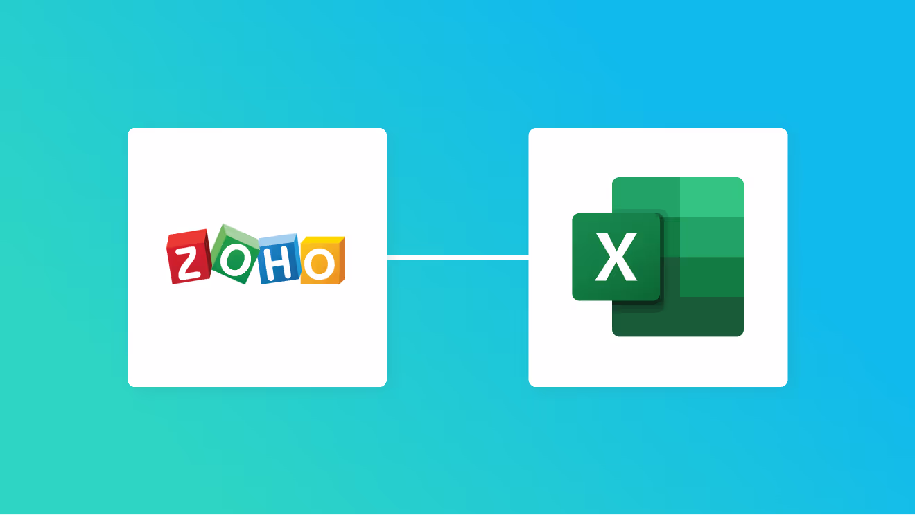 Zoho CRMとMicrosoft Excelの連携イメージ