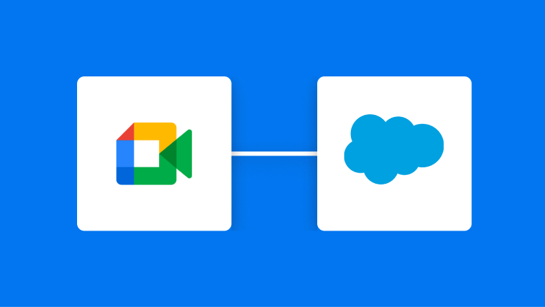 Google MeetとSalesforceの連携イメージ