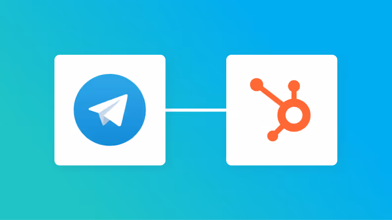 TelegramとHubSpotの連携イメージ