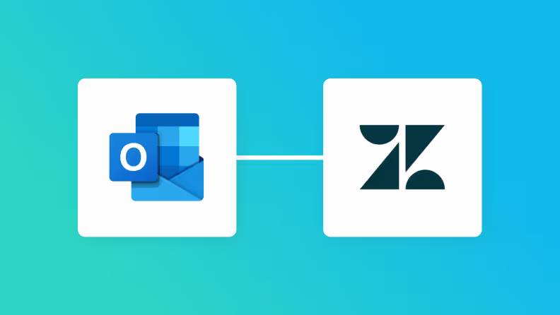 OutlookとZendeskの連携イメージ