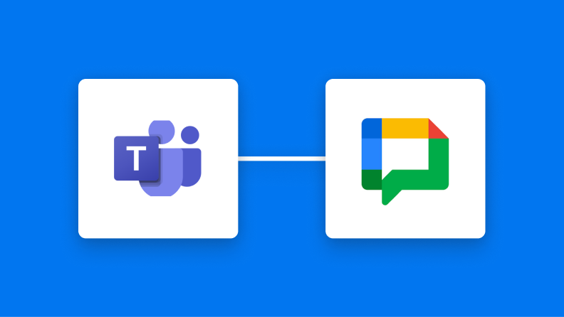 Microsoft TeamsとGoogle Chatの連携イメージ