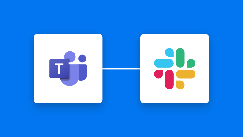 Microsoft TeamsとSlackの連携イメージ