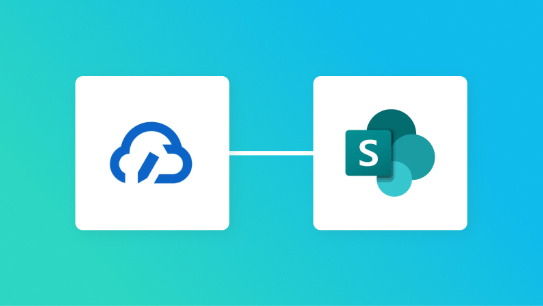 クラウドサインとMicrosoft SharePointの連携イメージ