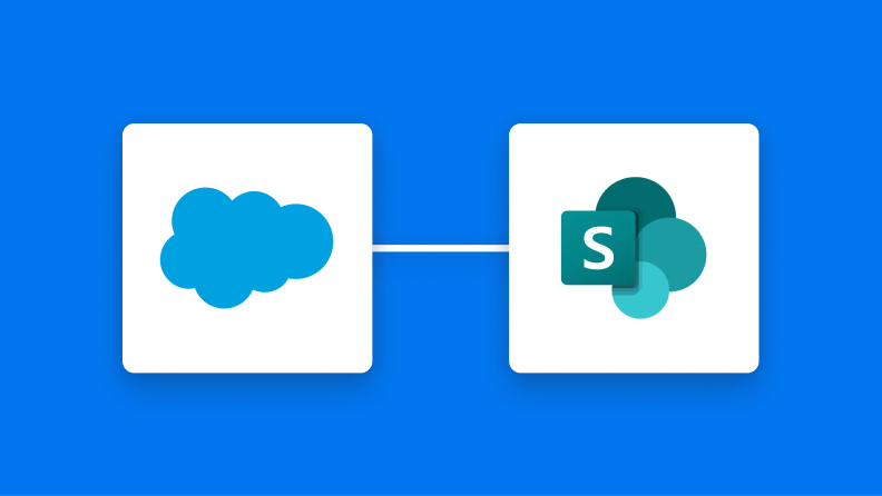 SalesforceとMicrosoft SharePointの連携イメージ