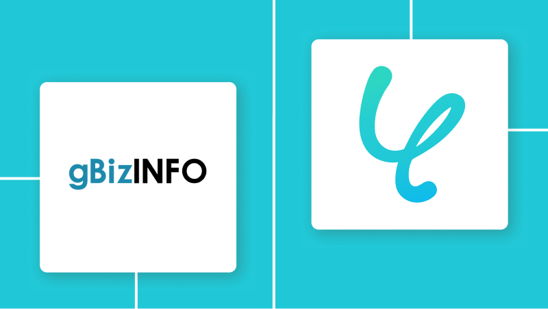 gbizINFO（経済産業省）とYoomの連携イメージ