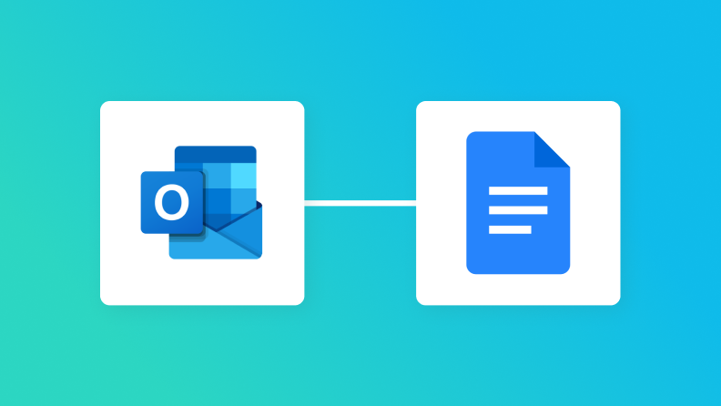 OutlookとGoogle ドキュメントの連携イメージ