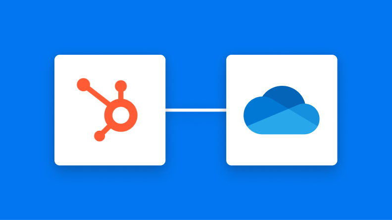 HubSpotとOneDriveの連携イメージ