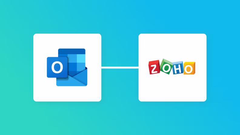 OutlookとZoho CRMの連携イメージ