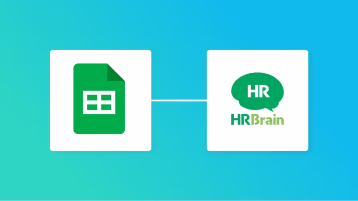 Google スプレッドシートとHRBrainの連携イメージ