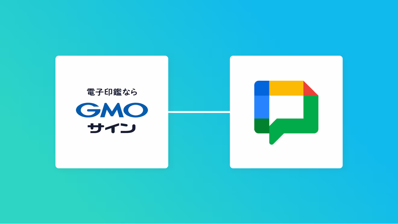 GMOサインとGoogle Chatを連携イメージ