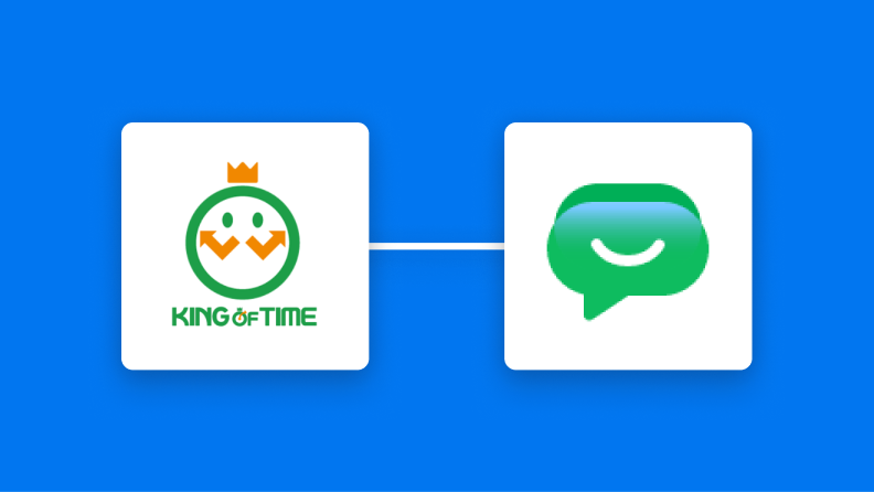 KING OF TIMEとGoogle Chatの連携イメージ