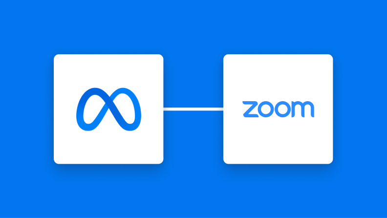 Meta広告（Facebook）とZoomとGmailの連携イメージ