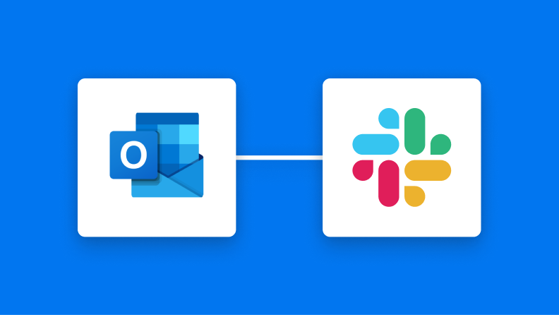 OutlookとSlackの連携イメージ
