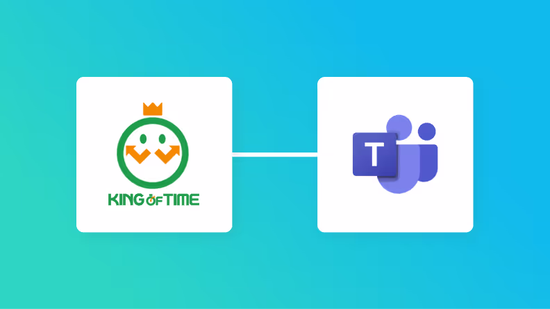 KING OF TIMEとMicrosoft Teamsの連携イメージ