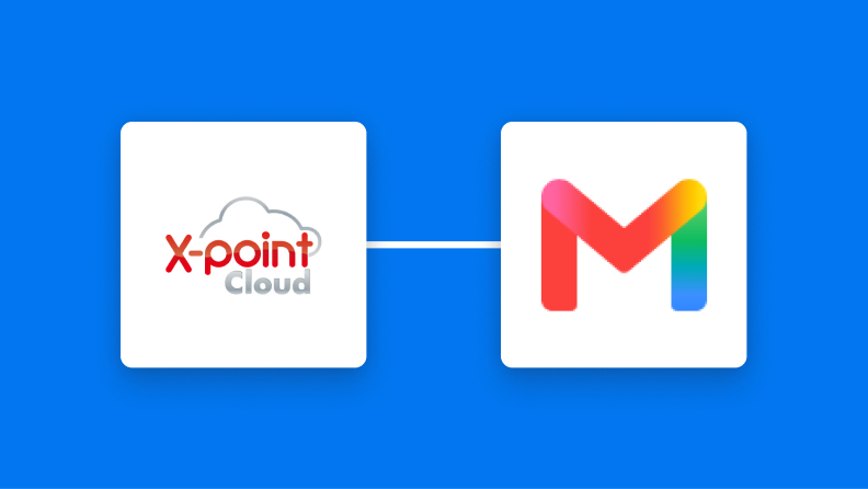 X-point CloudとGmailの連携イメージ