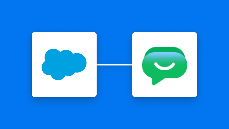 SalesforceとGoogle Chatの連携イメージ