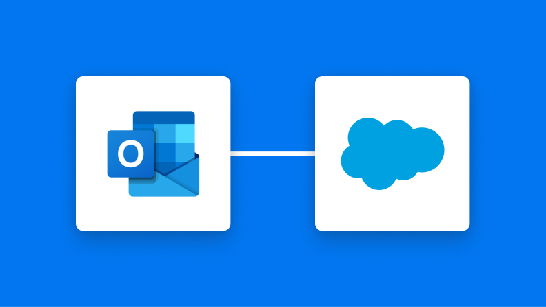 OutlookとSalesforceの連携イメージ