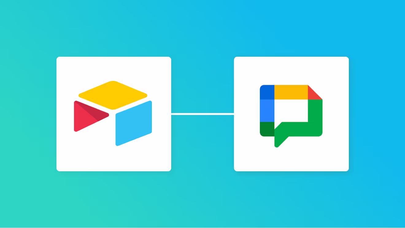 AirtableとGoogle Chat の連携イメージ