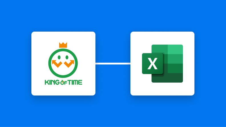 KING OF TIMEとMicrosoft Excelの連携イメージ