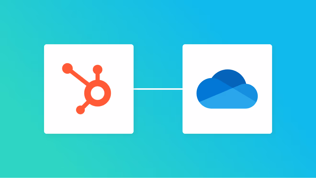 HubSpotとOneDriveの連携イメージ