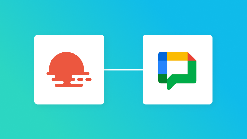 OpenWeatherMapとGoogle Chatの連携イメージ