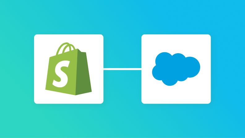 ShopifyとSalesforceの連携イメージ