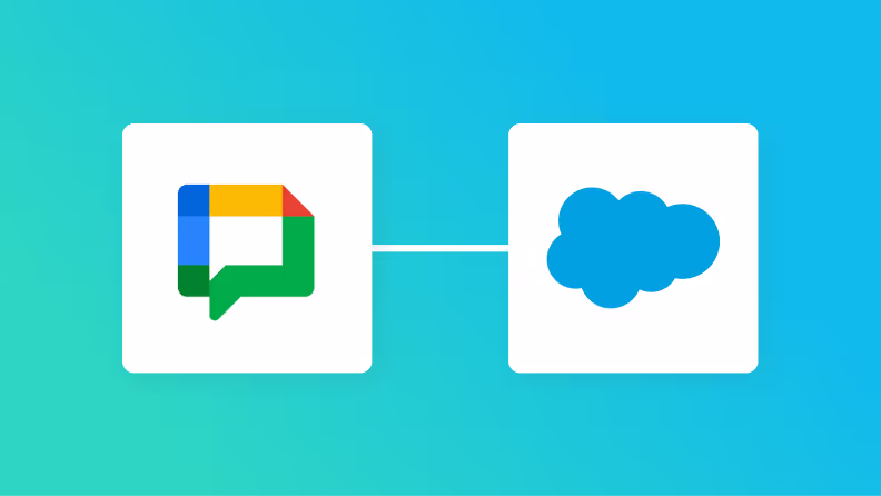 Google ChatとSalesforceの連携イメージ
