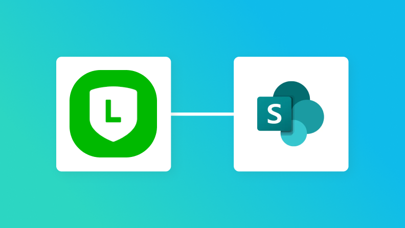 LINE公式アカウントとMicrosoft SharePointの連携イメージ