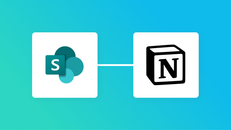 Microsoft SharePointとNotionの連携イメージ