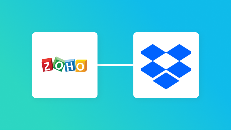 Zoho CRMとDropboxの連携イメージ