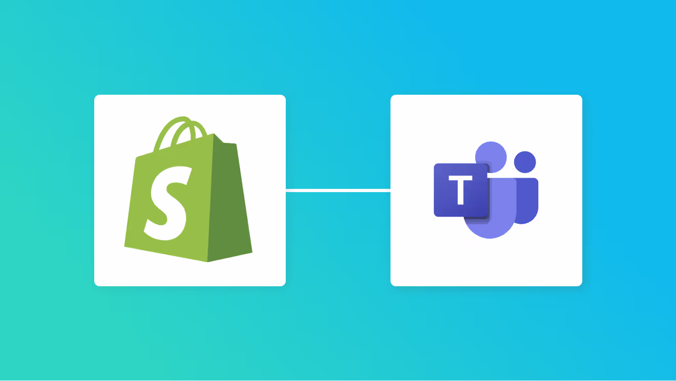 ShopifyとMicrosoft Teamsの連携イメージ