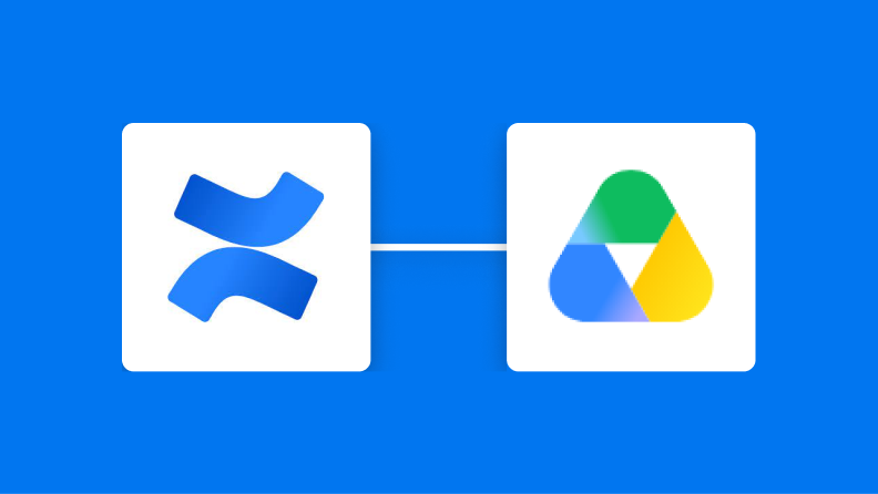 ConfluenceとGoogle Driveの連携イメージ