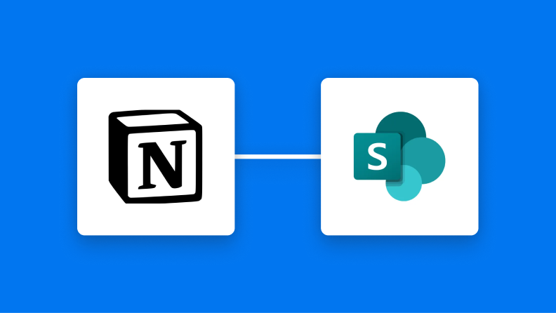 NotionとMicrosoft SharePointの連携イメージ
