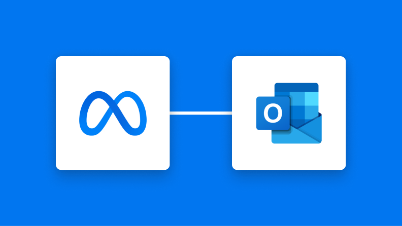 Meta広告（Facebook）とOutlookの連携イメージ