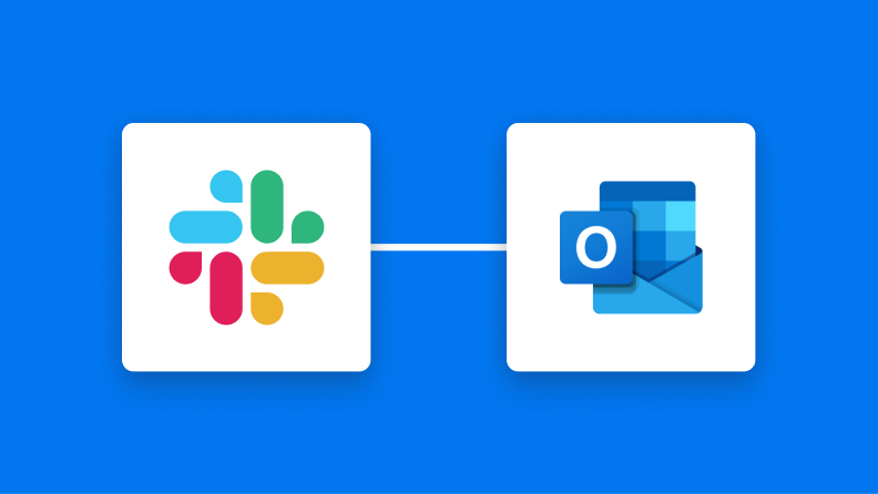 SlackとOutlookの連携イメージ