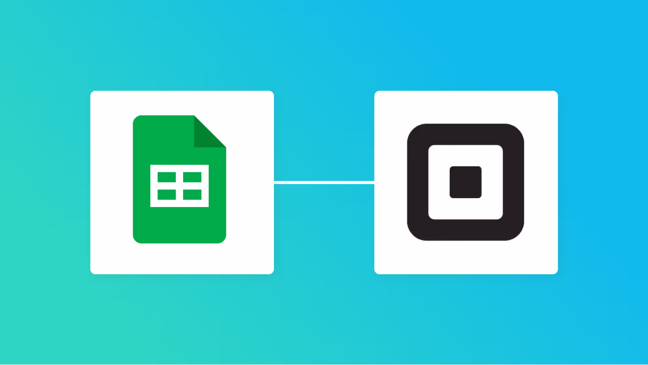 Google スプレッドシートとSquareの連携イメージ