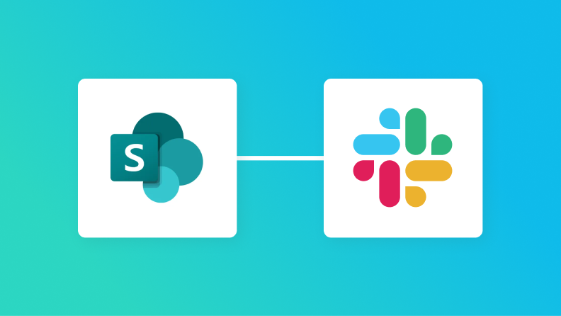 Microsoft SharePointとSlackの連携イメージ