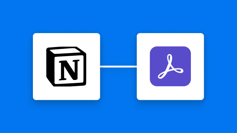 NotionとAdobe Acrobat Signの連携イメージ