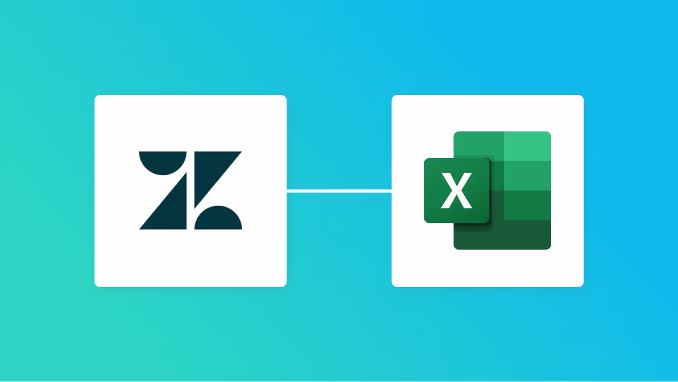 ZendeskとMicrosoft Excelの連携イメージ