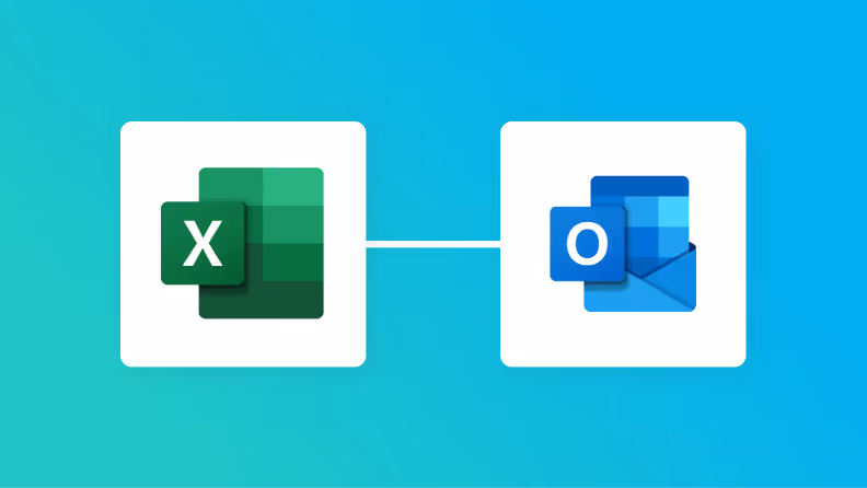 Microsoft ExcelとOutlookの連携イメージ