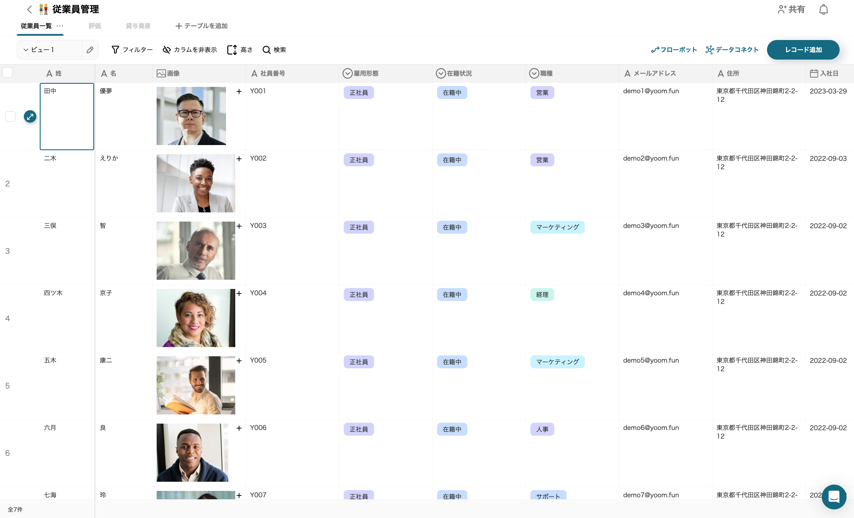 従業員管理（タレントマネジメント）